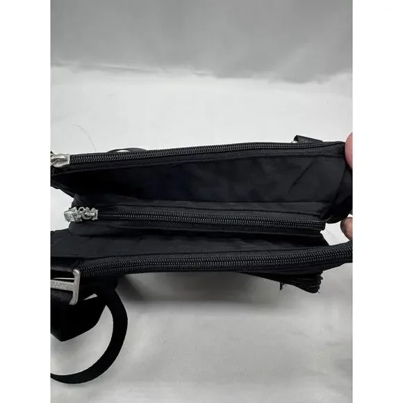 Baggallini Crossbody Bag Adjustable Strap Travel Work Nylon Black Purse - Picture 10 of 13